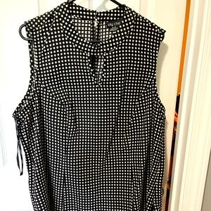 Never worn city chic dress shirt black polka dot size 22
